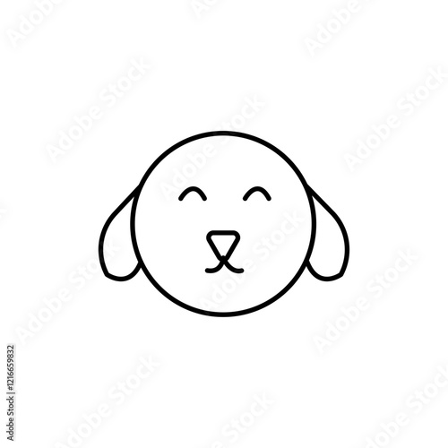 Dog icon Vector logo set flat