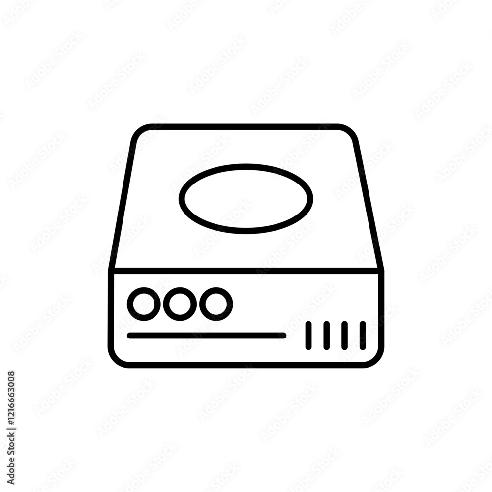 Obraz premium Hard drive icon Vector logo set flat