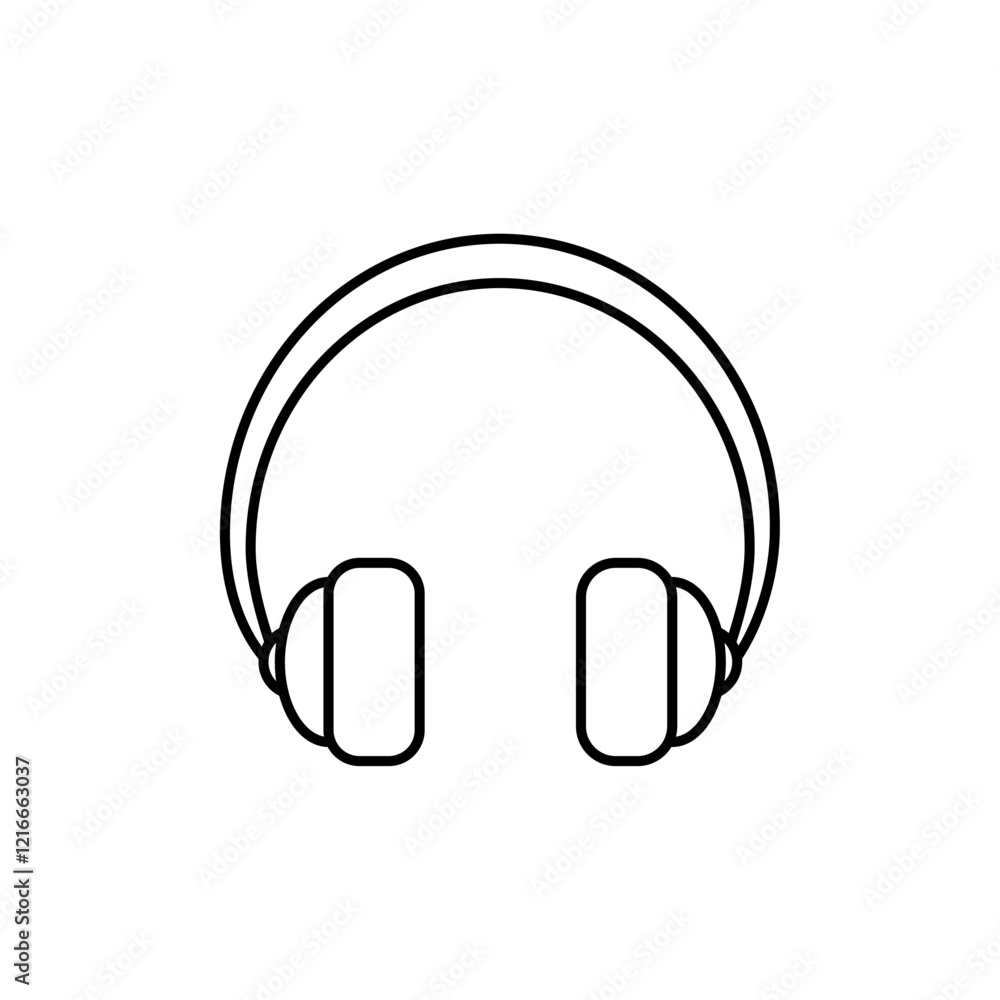 Headphones icon Vector logo set flat Headphones icon Vector logo set flat