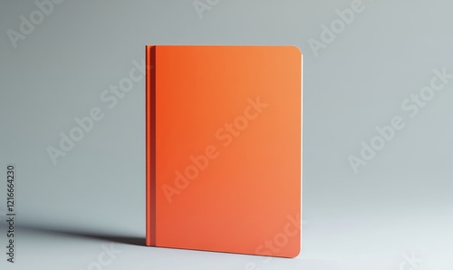 Obraz na płótnie A4 size single pocket reinforced folder with business card mock up isolated on gray background. 3D illustration, Generative AI w salonie