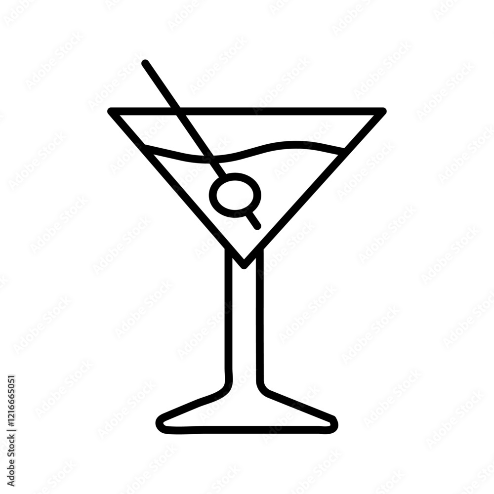 Martini glass icon Vector logo set flat Martini glass icon Vector logo set flat