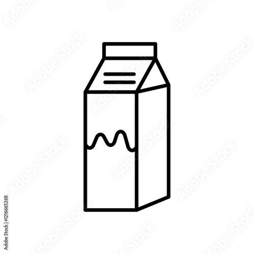 Milk carton icon Vector logo set flat