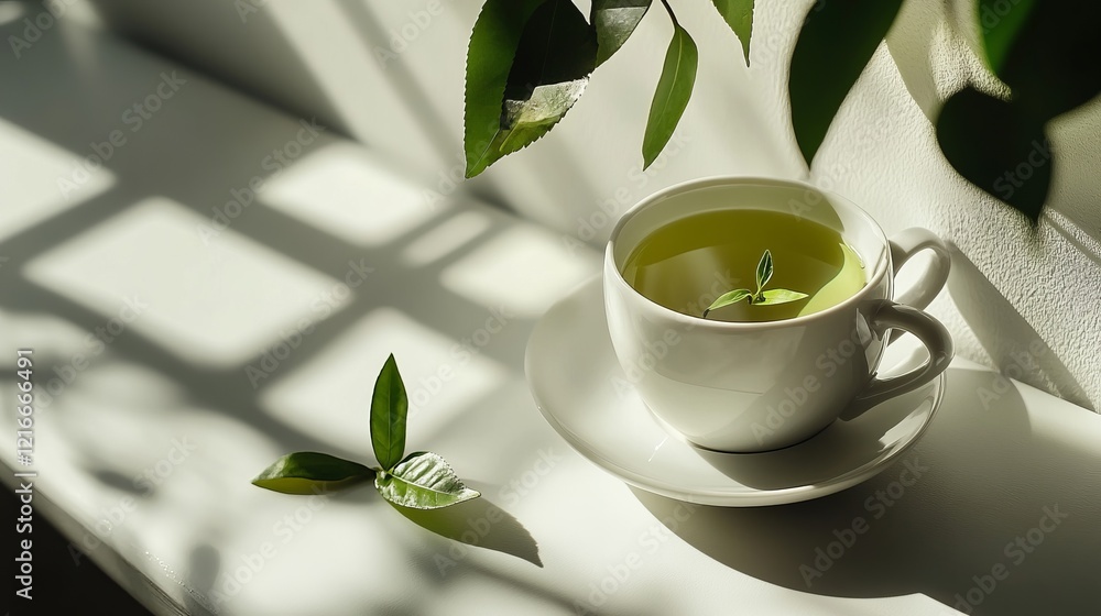A Delicate Cup of Green Tea, Bathed in Morning Sunlight. A Tranquil Still Life, Perfect for Relaxation and Focus. A Simple, Refreshing Beverage, Highlighting the Beauty of Nature and Healthy Living. A Delicate Cup of Green Tea, Bathed in Morning Sunlight. A Tranquil Still Life, Perfect for Relaxation and Focus. A Simple, Refreshing Beverage, Highlighting the Beauty of Nature and Healthy Living.
