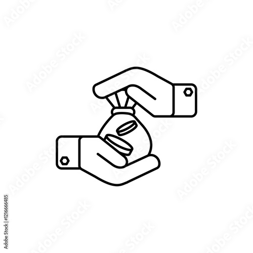 Mutual funds icon Vector logo set flat