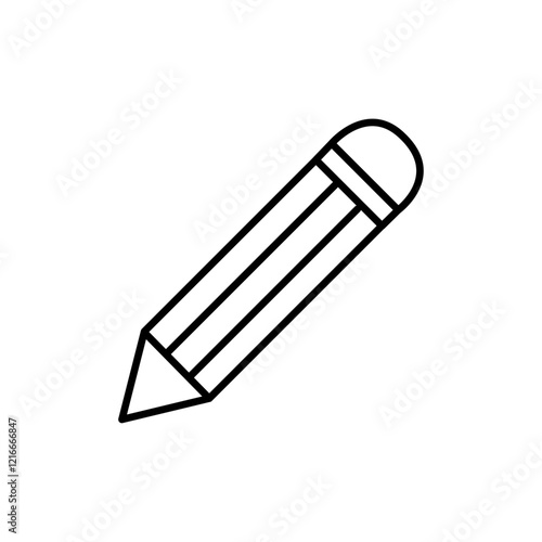 Pencil icon Vector logo set flat