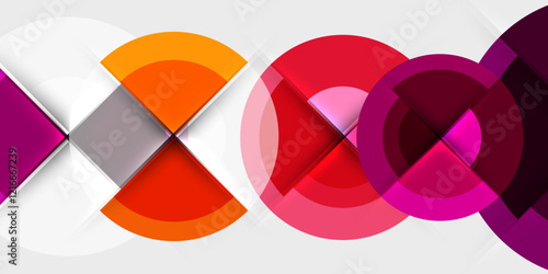 Target circle geometric abstract shapes. Vector Illustration For Wallpaper, Banner, Background, Card, Book Illustration, landing page