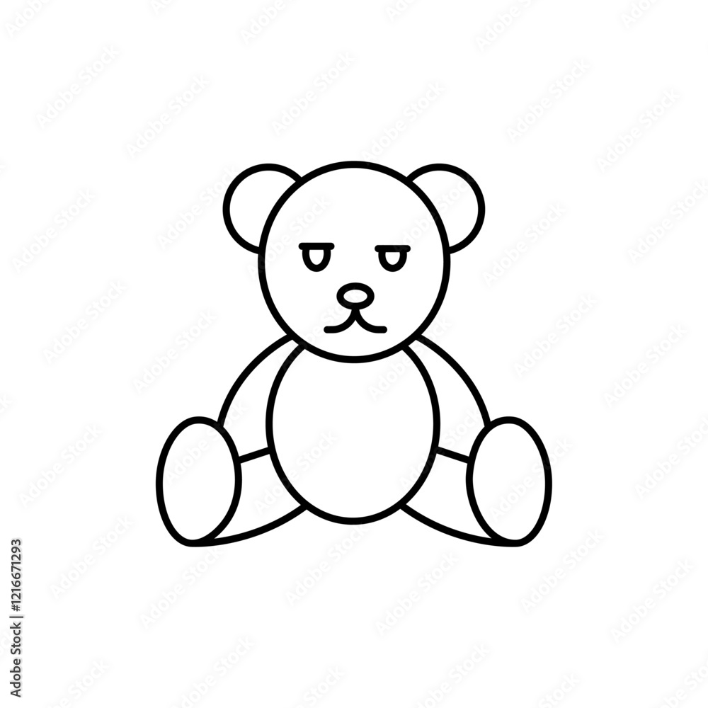 Teddy bear icon Vector logo set flat Teddy bear icon Vector logo set flat