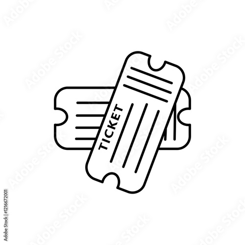 Ticket icon Vector logo set flat