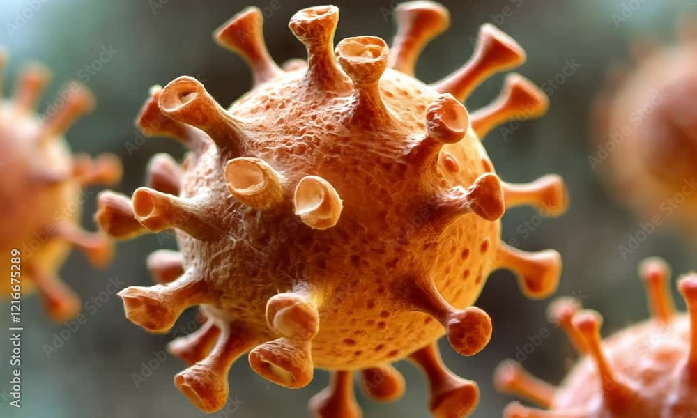 Microscopic View of a Viral Pathogen Microscopic View of a Viral Pathogen