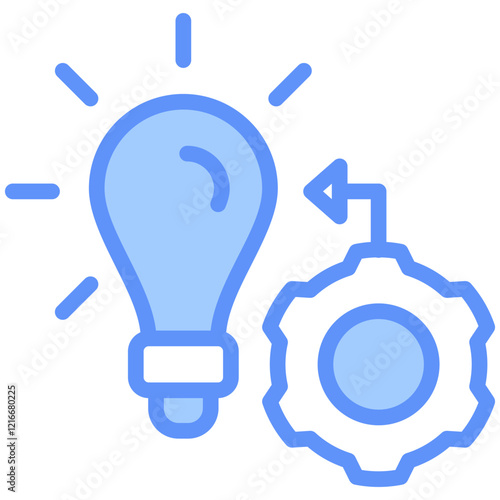 Synthesis Icon Outline Blue
