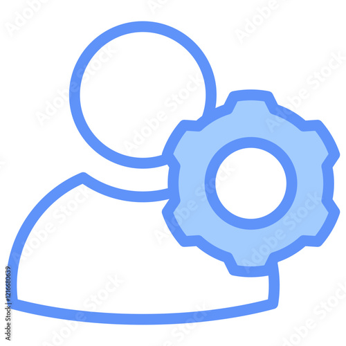 Assistance Icon Outline Blue