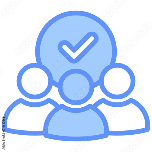Atendee Icon Outline Blue
