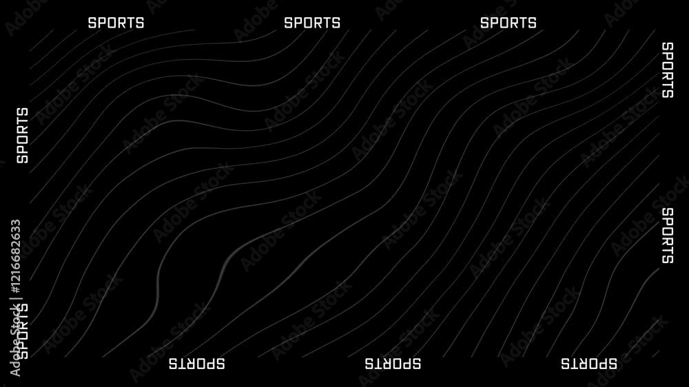 Typography text animation with the inscription of SPORTS. Typography text animation with the inscription of SPORTS.