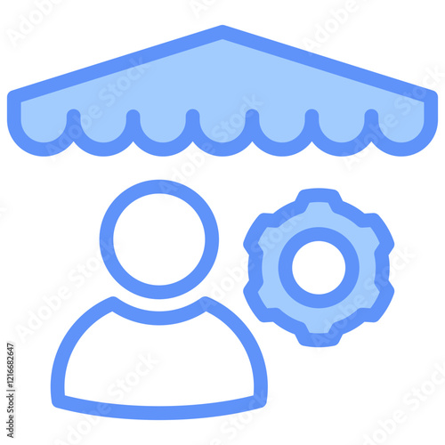 Vendor Icon Outline Blue