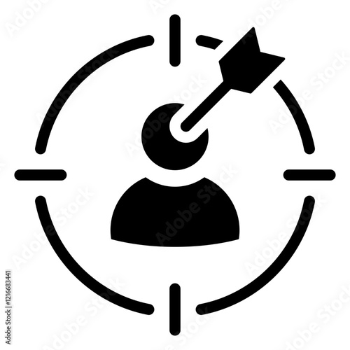 Target Audience Icon Black Solid