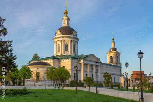Mikhailo-Arkhangelsky temple on a summer morning. Kolomna, Moscow region, Russi
