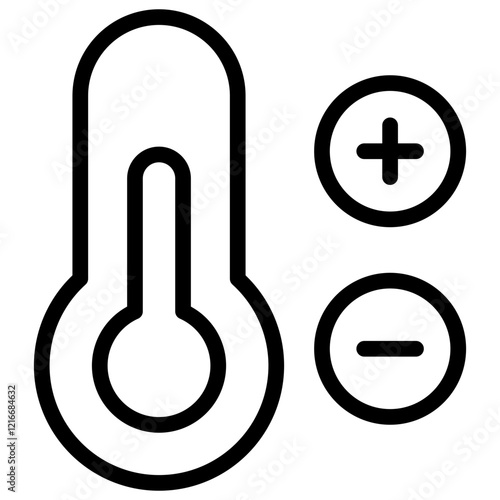 Temperature Control Icon Outline