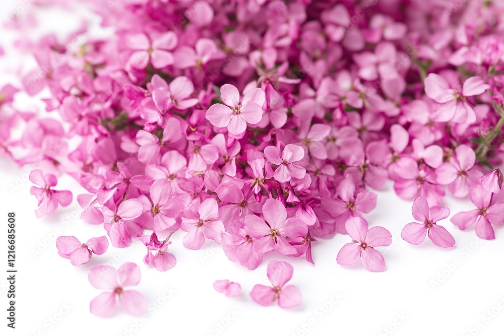Obraz premium Delicate Pink Thyme Blossoms Scattered on a Baaf 3: A Botanical Delight herb food plant macro image 