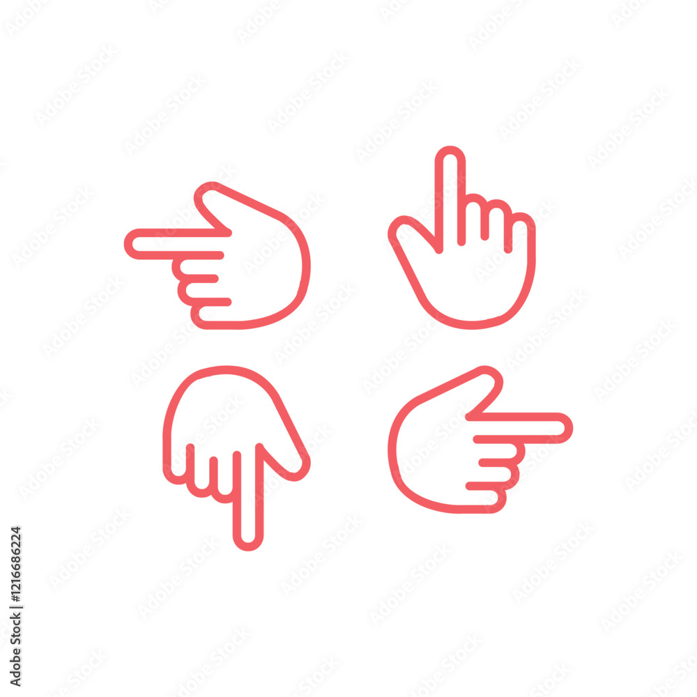 Touch screen icons set isolated vector sign symbol. Touch screen icons set isolated vector sign symbol.
