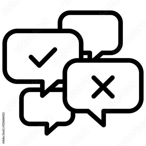 Decision Making Icon Outline