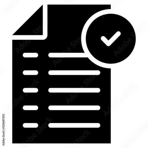 Task List Icon Black Solid