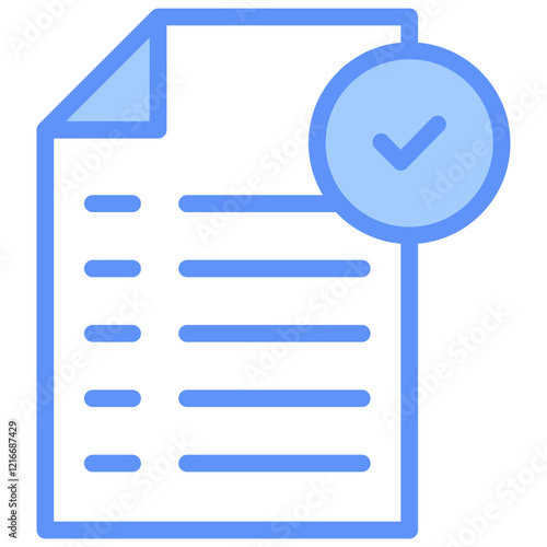 Task List Icon Outline Blue