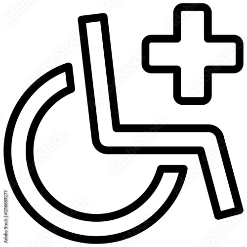 Wheelchair Icon Outline