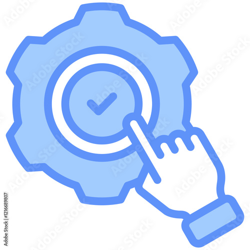 Action Icon Outline Blue