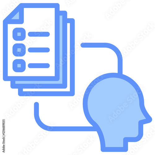 Multitask Icon Outline Blue