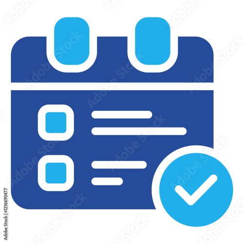 Schedule Icon Dual Tone Color