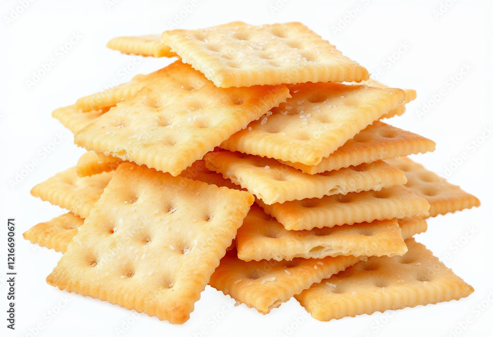 Saltine crackers isolated on transparent or white background, png Saltine crackers isolated on transparent or white background, png