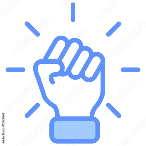 Resist Icon Outline Blue