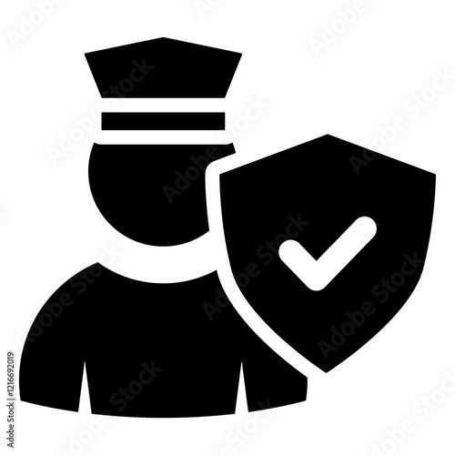 Safeguard Icon Black Solid