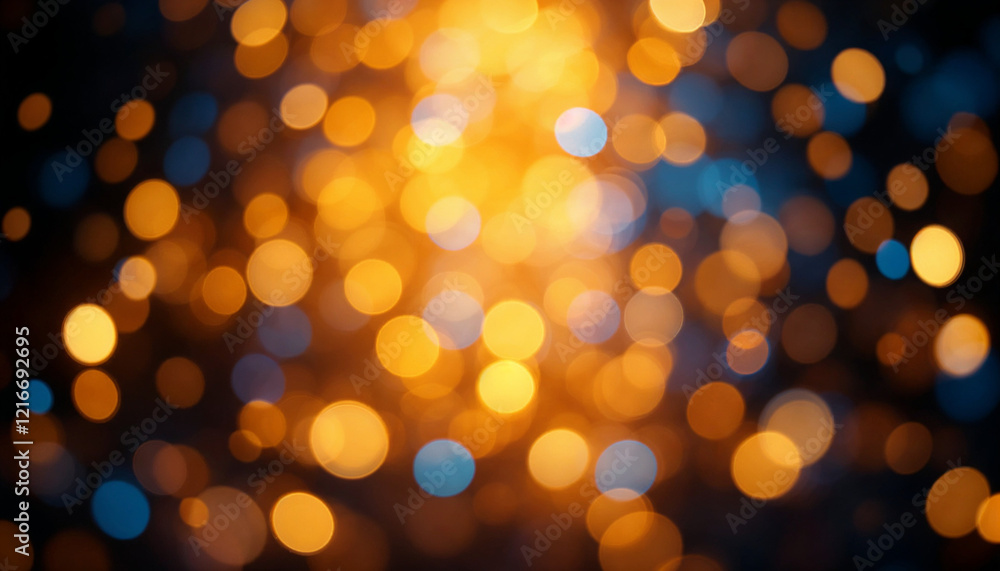 Fototapeta premium Vibrant bokeh lights create a magical atmosphere during an evening celebration in a lively city