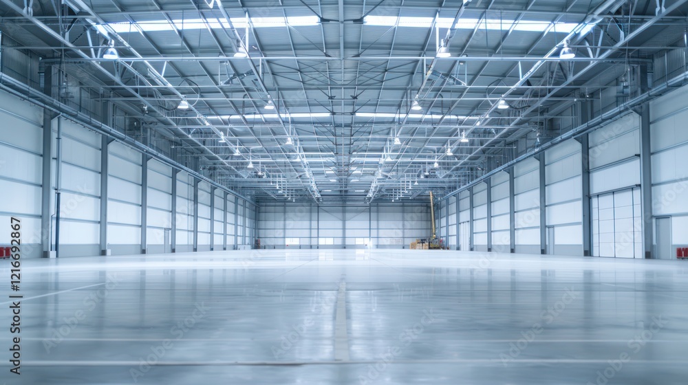 Obraz premium Empty Warehouse Interior
