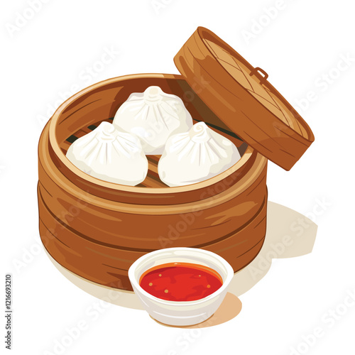elegant illustration of delicious momos vectors