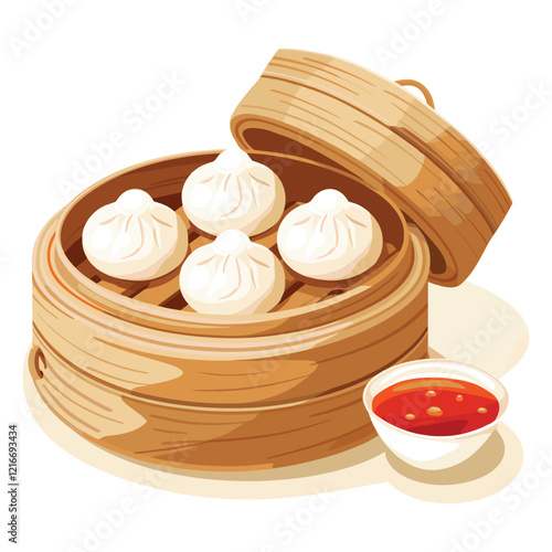 elegant illustration of delicious momos vectors