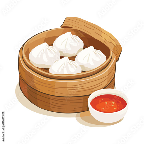 elegant illustration of delicious momos vectors