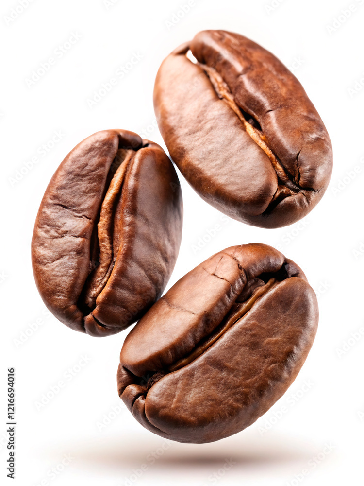 Fototapeta premium coffee beans isolated on white