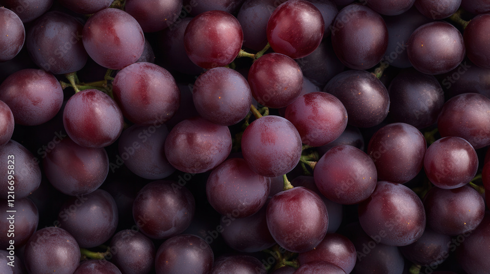 Fresh purple grapes clustered together, highlighting their rich color and texture in a vibrant vineyard setting during early autumn Fresh purple grapes clustered together, highlighting their rich color and texture in a vibrant vineyard setting during early autumn