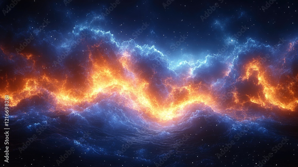 Fiery and Icy Nebulae A Cosmic Dance of Color and Light Fiery and Icy Nebulae A Cosmic Dance of Color and Light