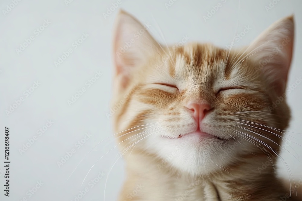 cat. small smiling, native, smile. on a white background close-up. playful mood cat. small smiling, native, smile. on a white background close-up. playful mood