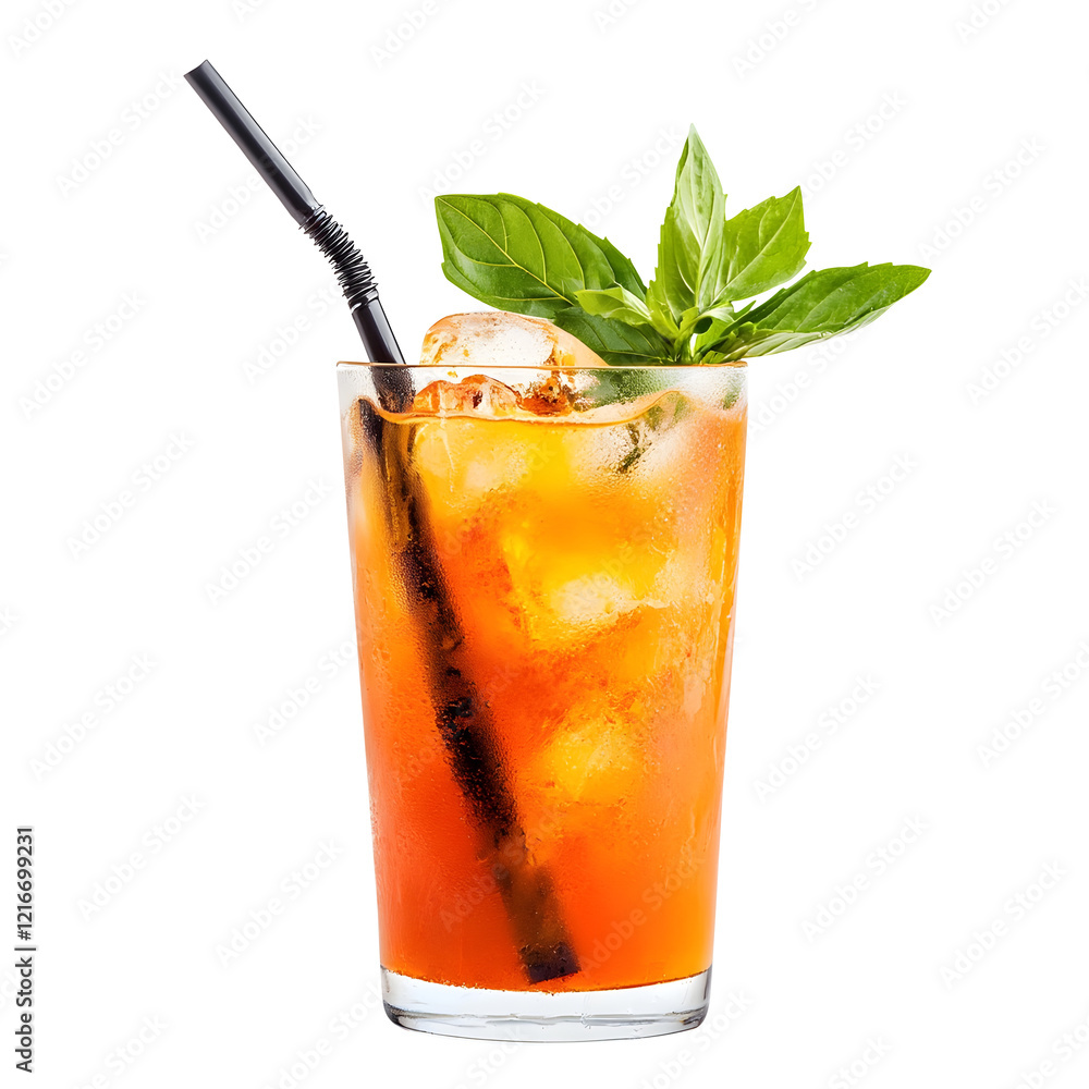 Thai iced tea isolated on a white background Thai iced tea isolated on a white background