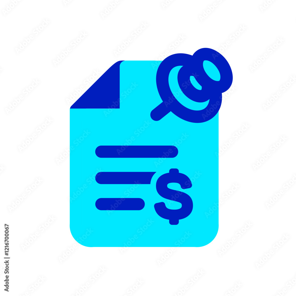 finance document with pin duo tone icon finance document with pin duo tone icon