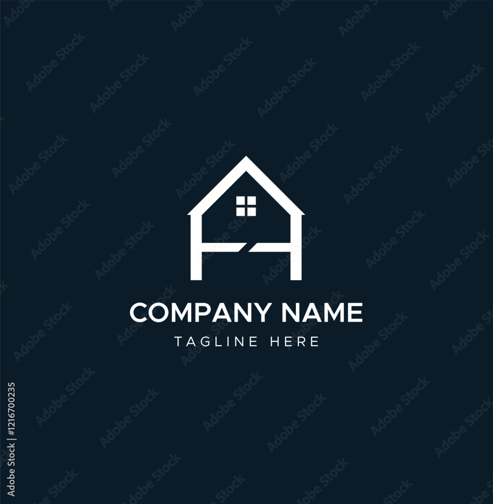 real estate letter H house logo concept with vector real estate letter H house logo concept with vector