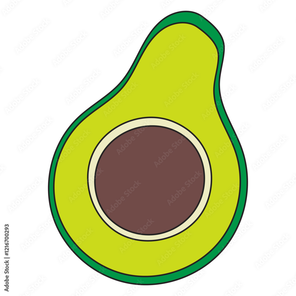 Colorful Avocado Graphic Illustration Colorful Avocado Graphic Illustration
