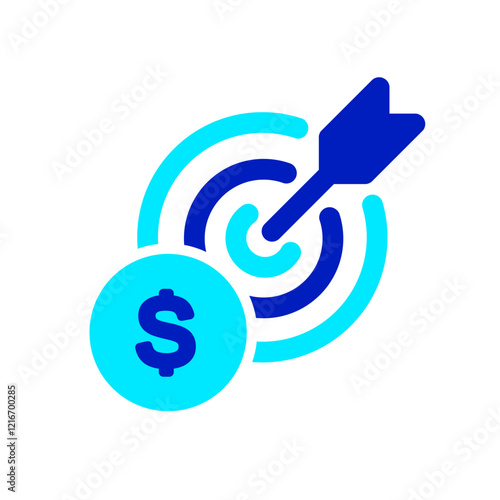 finance target duo tone icon