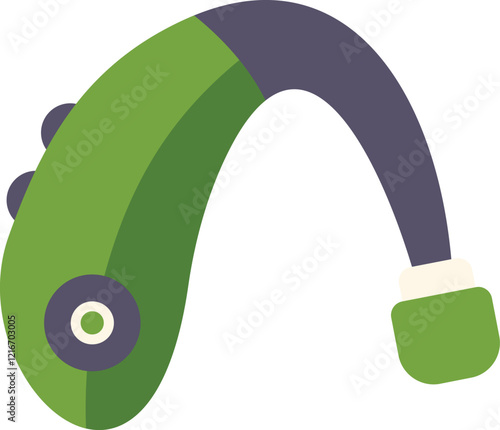 Modern digital bte hearing aid improving hearing loss problem, device for deaf people