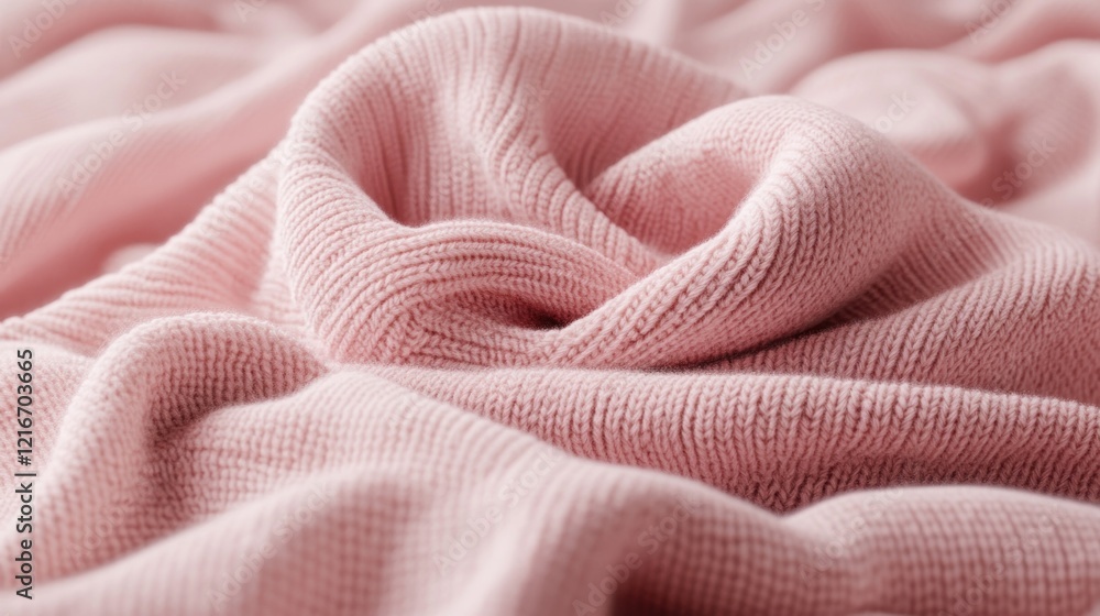Pink Knit Fabric Texture, Soft Drape, Close-up, Background Blur, Fashion Textile Pink Knit Fabric Texture, Soft Drape, Close-up, Background Blur, Fashion Textile