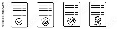 Checkmark icon vector set. confirm terms illustration sign collection. approve symbol. ok logo. approve mark.